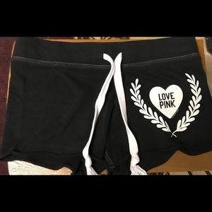 Pink drawstring shorts